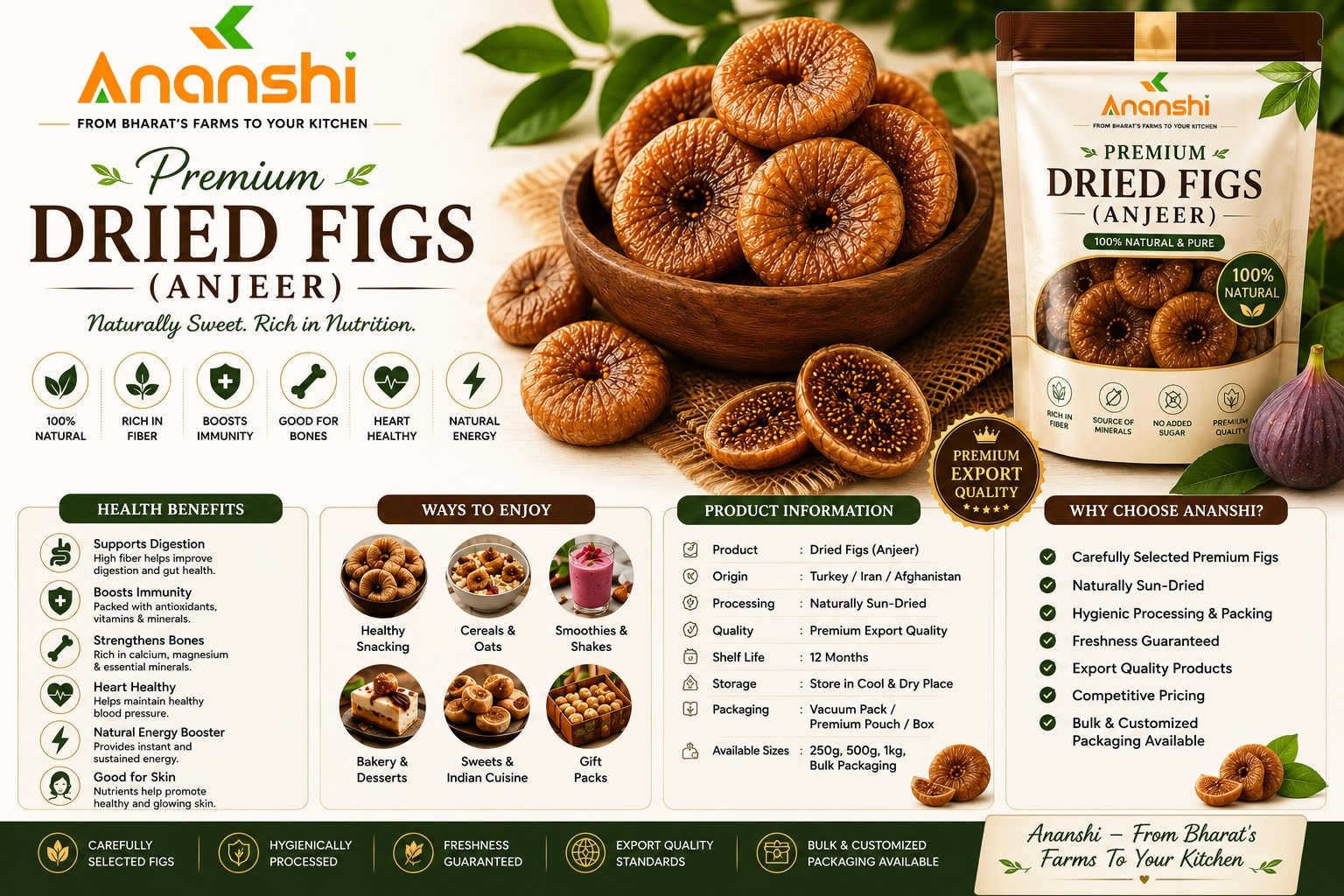 Premium Dried Figs (Anjeer)