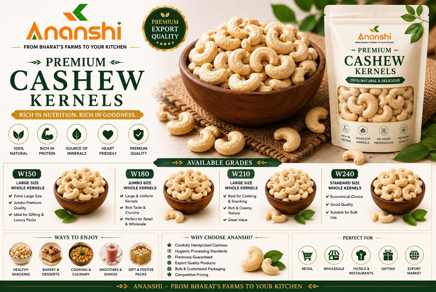 Premium Cashew Kernels