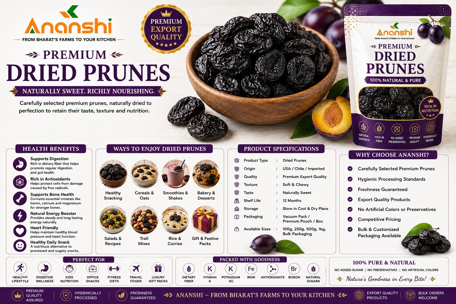 Premium Dried Prunes